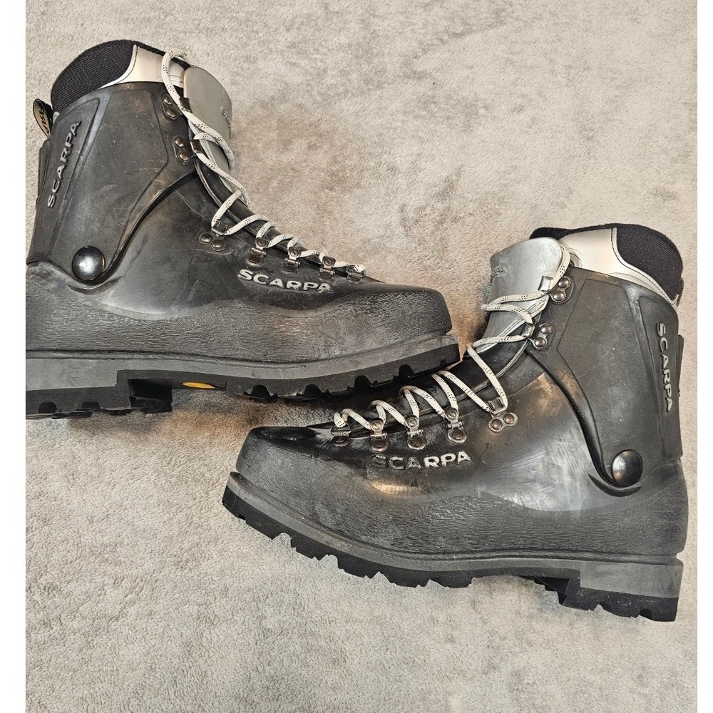 Scarpa Inverno Black Plastic Mountaineering Boots Mens 11.5 Vibram Double Boot